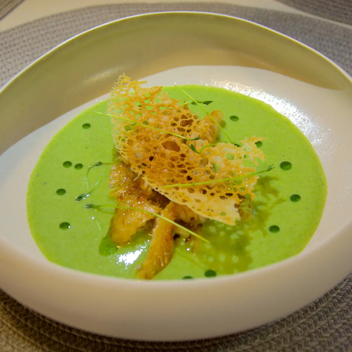 creation thumb for GREEN SALAD soup with TROUT