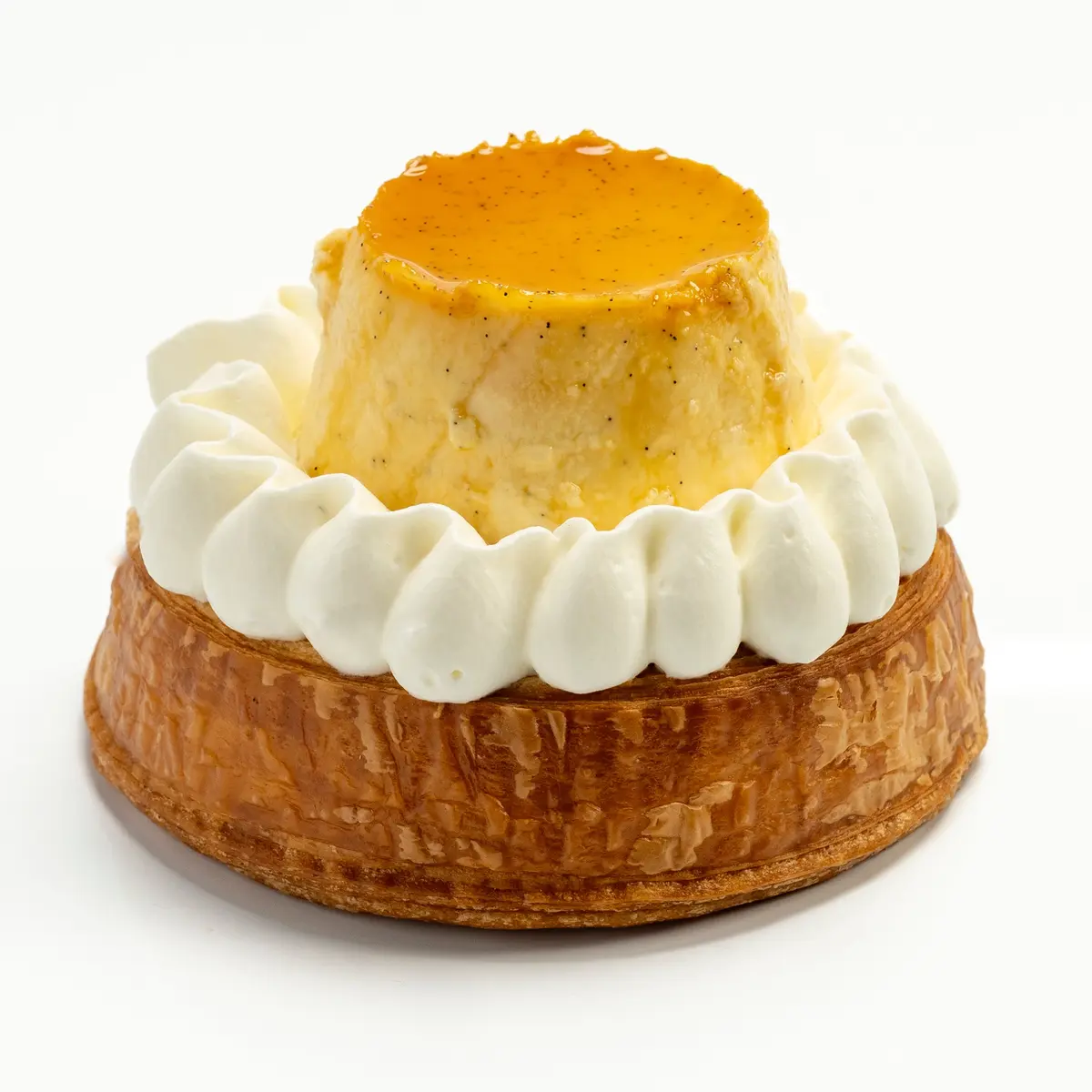 creation thumb for Flan with Cream Croissant Roll