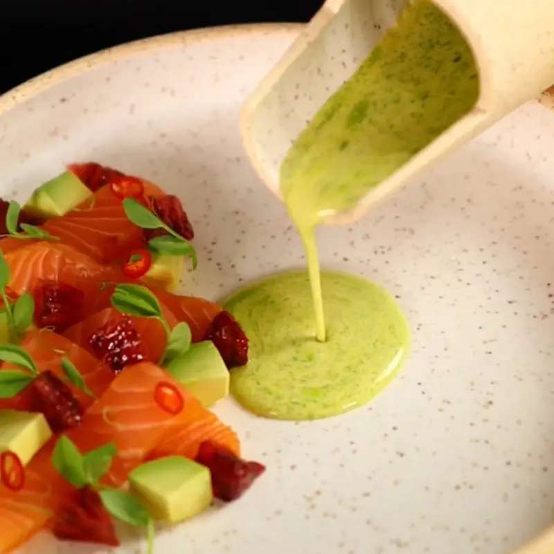 creation thumb for Aji Amarillo Coconut Sauce with Parsley Oil