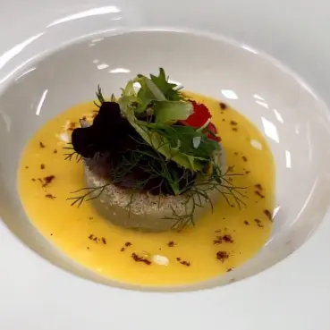 creation thumb for Fenchel mit Mandelcreme und Orangenemulsion