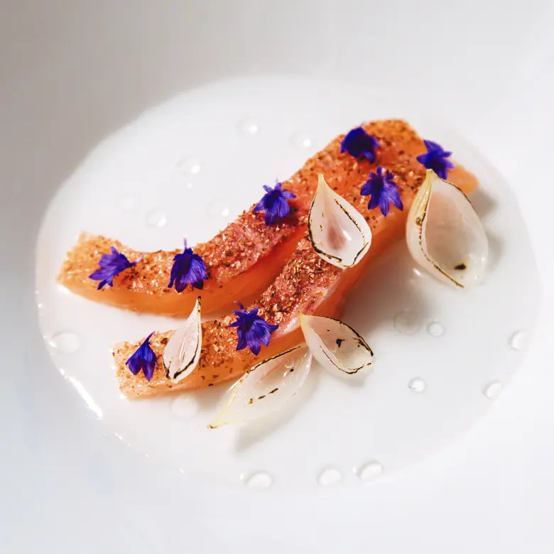 creation thumb for Artic char | pickled onion | lavender 