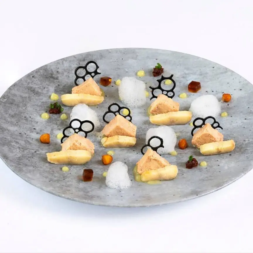 creation thumb for Foie Gras with smoked eel and smoked eel air