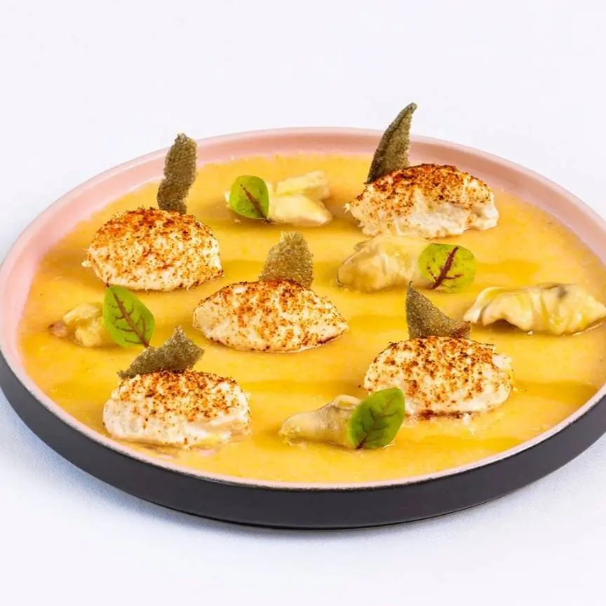 creation thumb for Brandade and Cococha of Cod, served with polenta and PilPil