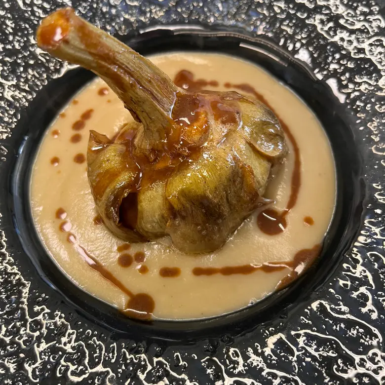 creation thumb for Carciofo alla romana, crema di carciofi e il suo fondo