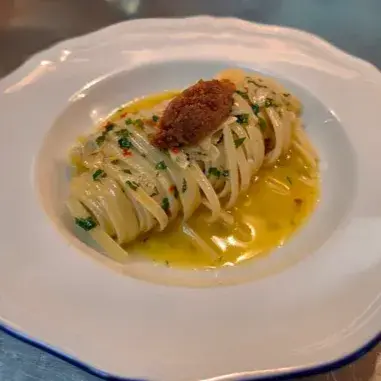 creation thumb for Linguine Aglio, Olio e Peperoncino with XO Sauce