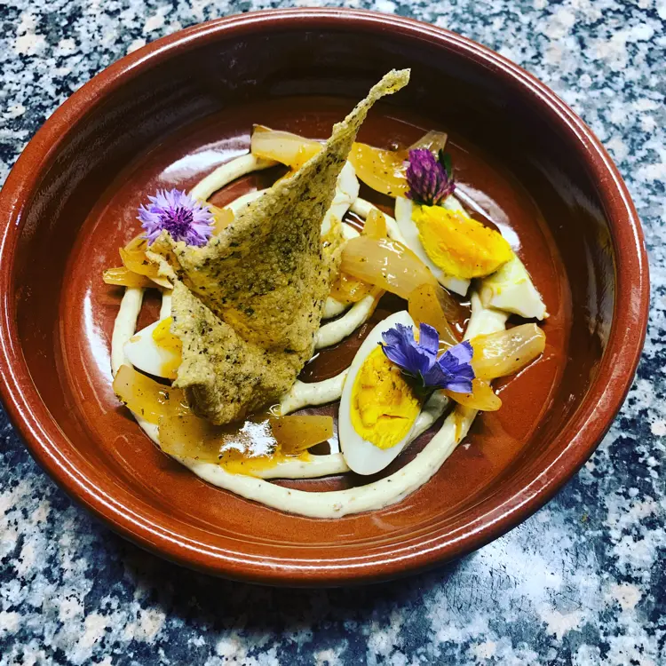 creation thumb for Egg ceviche with roasted potatoes cream