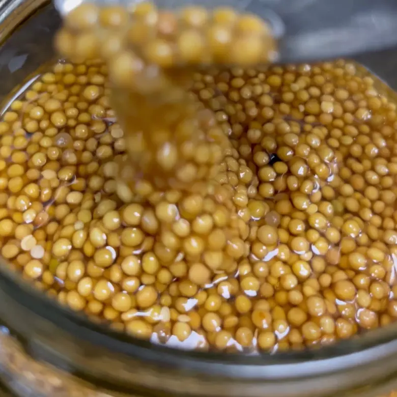 creation thumb for Pickled mustard seeds caviar 