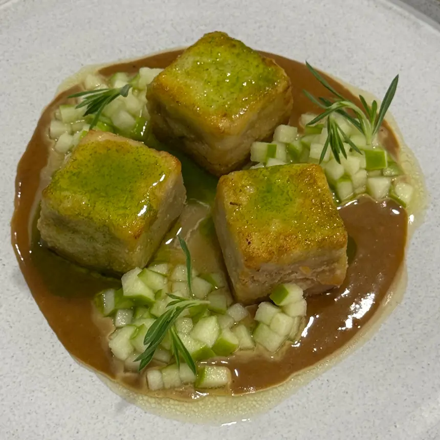 creation thumb for Crispy Glazed Tofu with Tahini, Soy & Lime