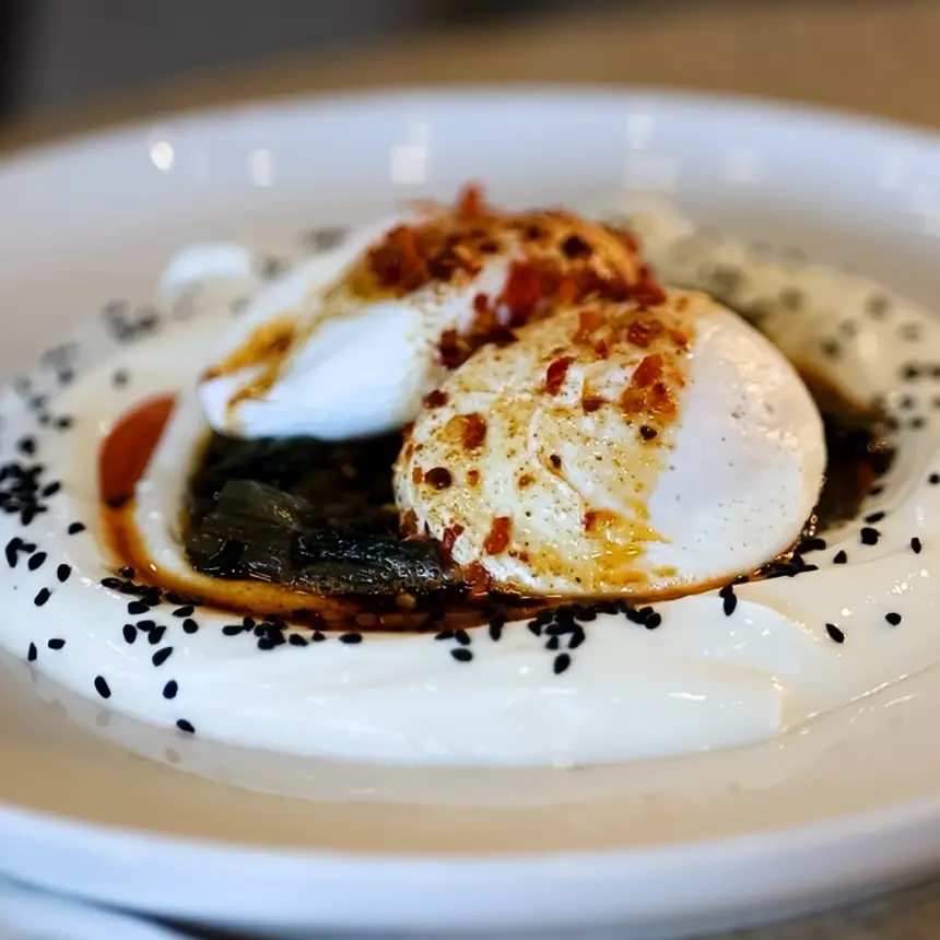 creation thumb for Aegean herbs-poached egg 🥚 🫧