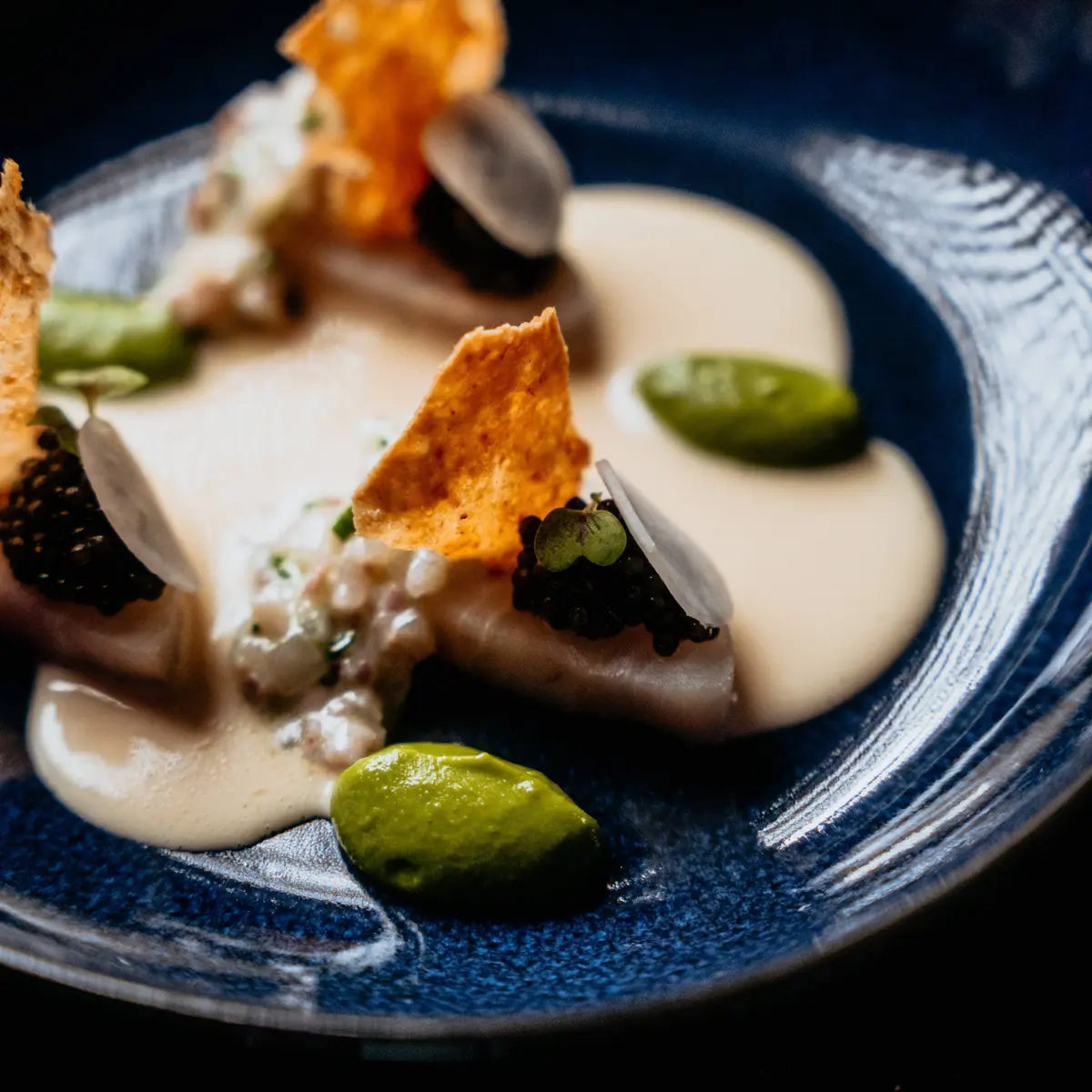 creation thumb for Kingfish / Calf's Head / Siberian Caviar / Lettuce / Beurre