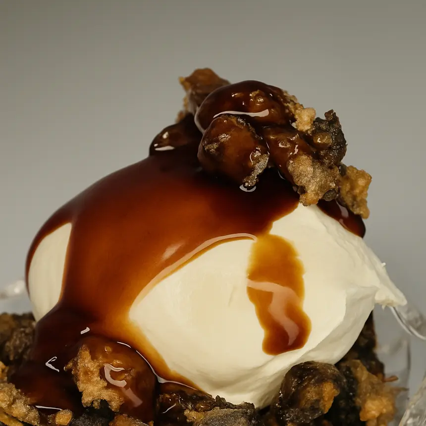 creation thumb for Fior di Latte-Eis mit Kürbiskernöl-Mou