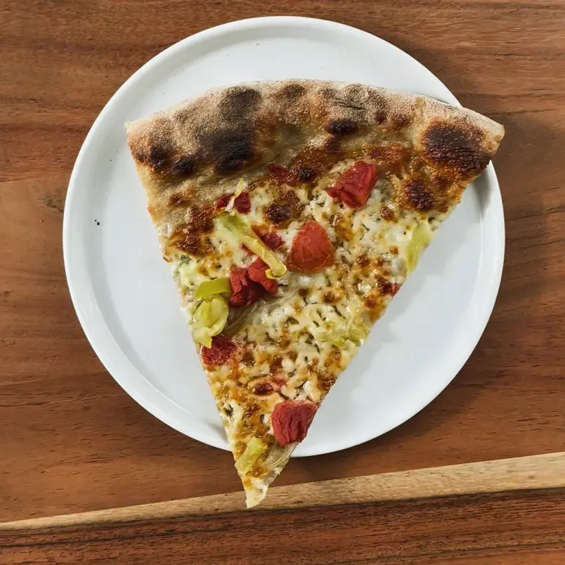 creation thumb for White Pie with Garlic, Shallot, Tomato & Peperoncini