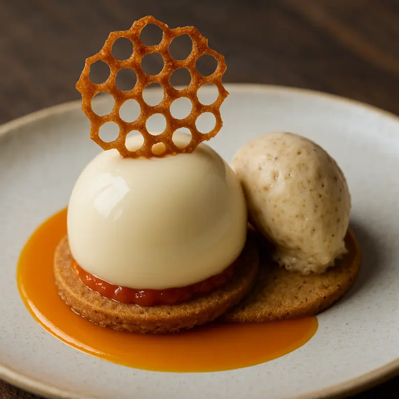 creation thumb for Northumberland Heather Honey Parfait dessert 
