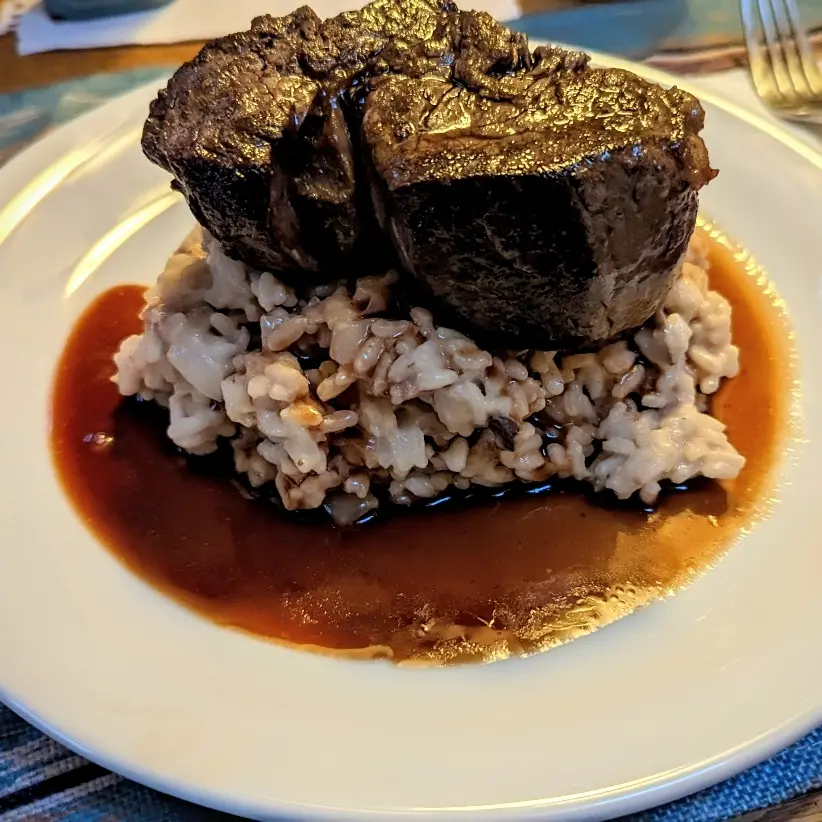 creation thumb for Filet Mignon with Shitake Strawberry Goat Cheese Risotto