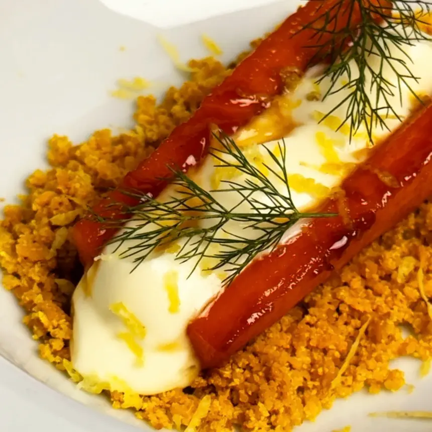 creation thumb for Caramelized Carrot with Smoked Sour Cream
