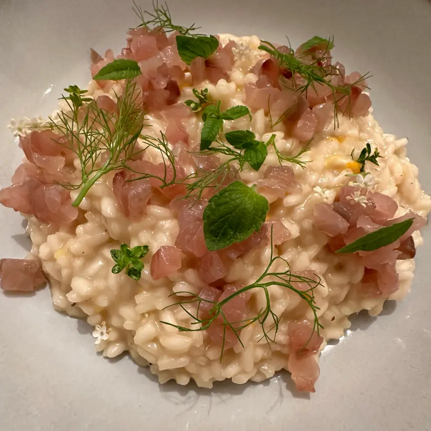 creation thumb for Risotto mit Zitrusfrüchten, Makrele mit Lavendel und Kräutern