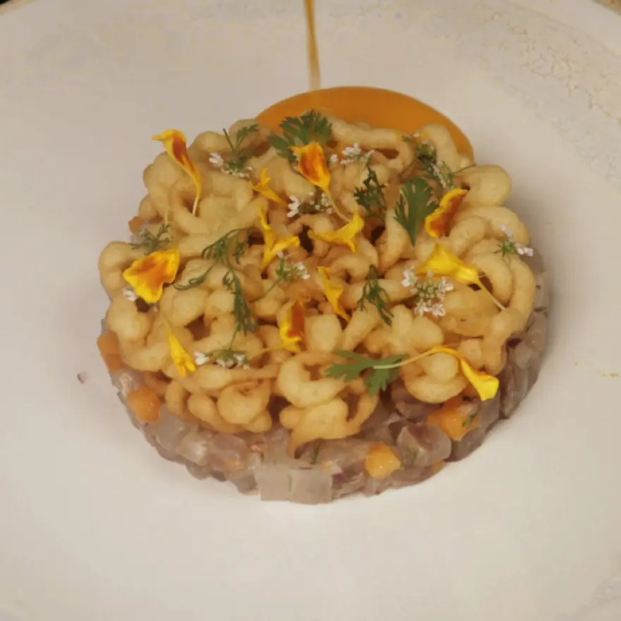 creation thumb for Smoked Sea Bream Tartare and Apricot