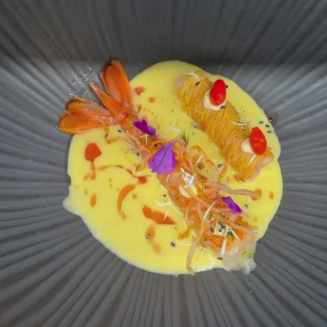 creation thumb for Gambero Rosso | Kataifi | Glasnudeln | Kosho Beurre Blanc