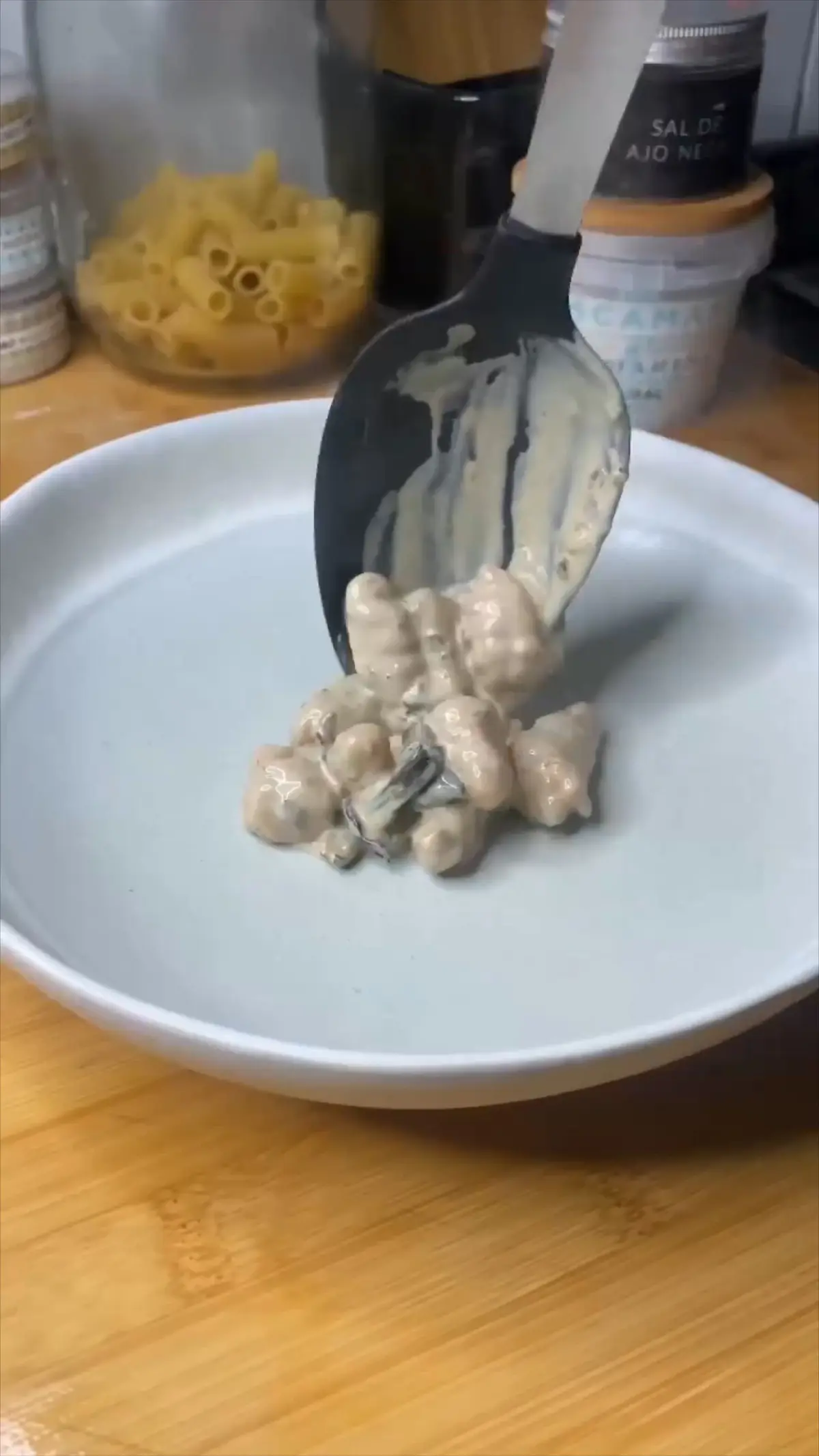 creation thumb for Sweet potato gnochis with trumpet of death sauce