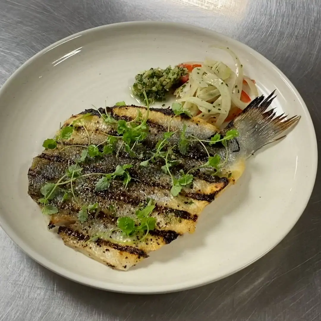 creation thumb for Grilled Seabass with ginger and chives