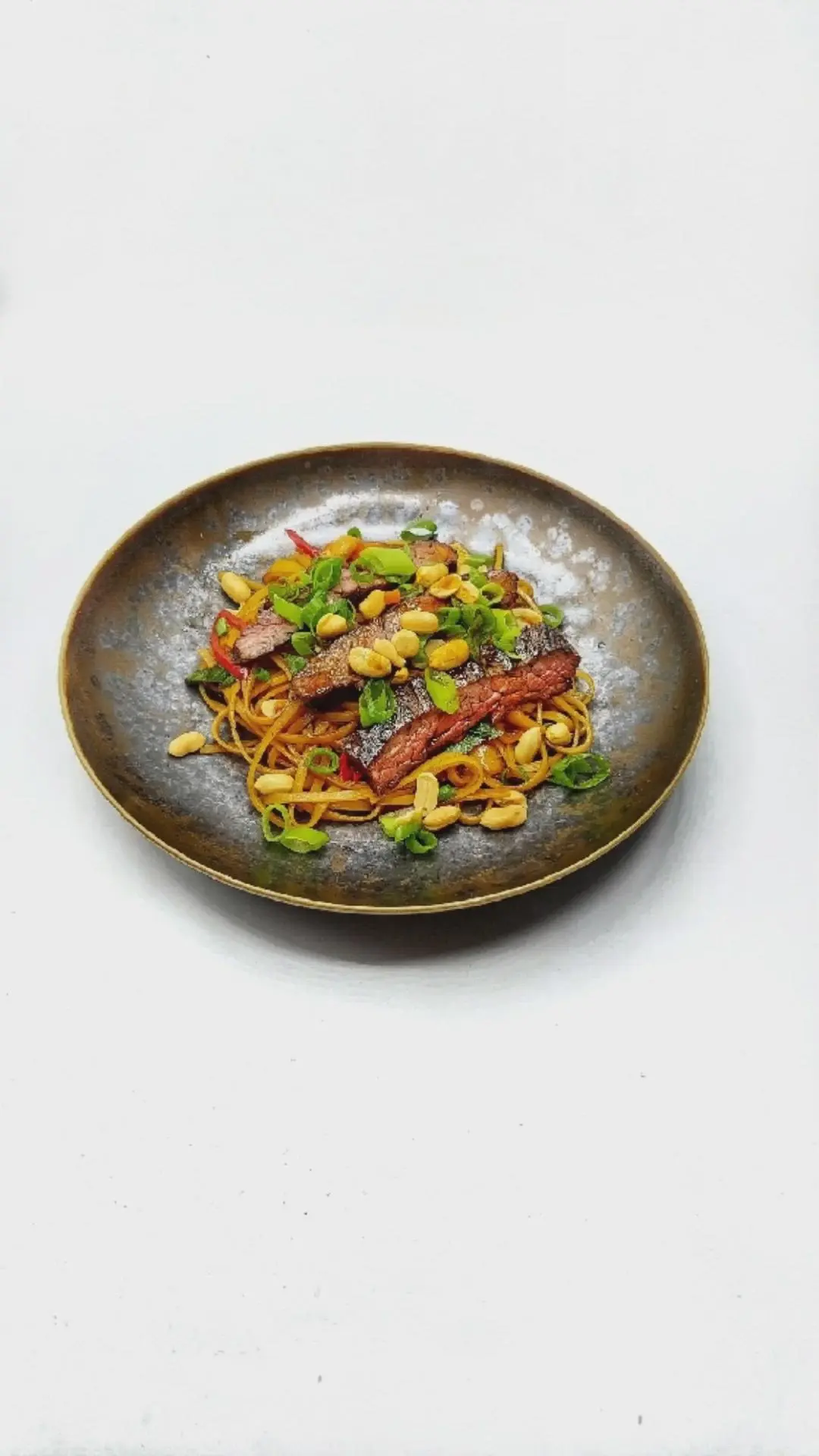 creation thumb for Grilled Skirt Steak & Spicy Rice Noodle Salad