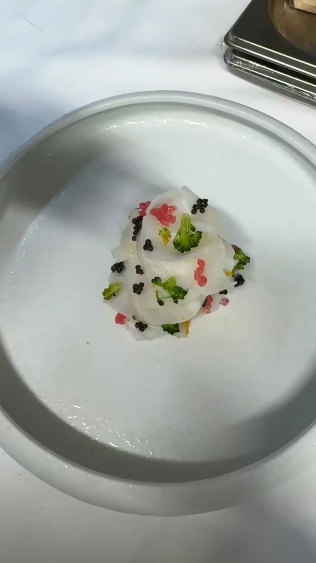 creation thumb for Velo di seppia,broccoli e mandarino