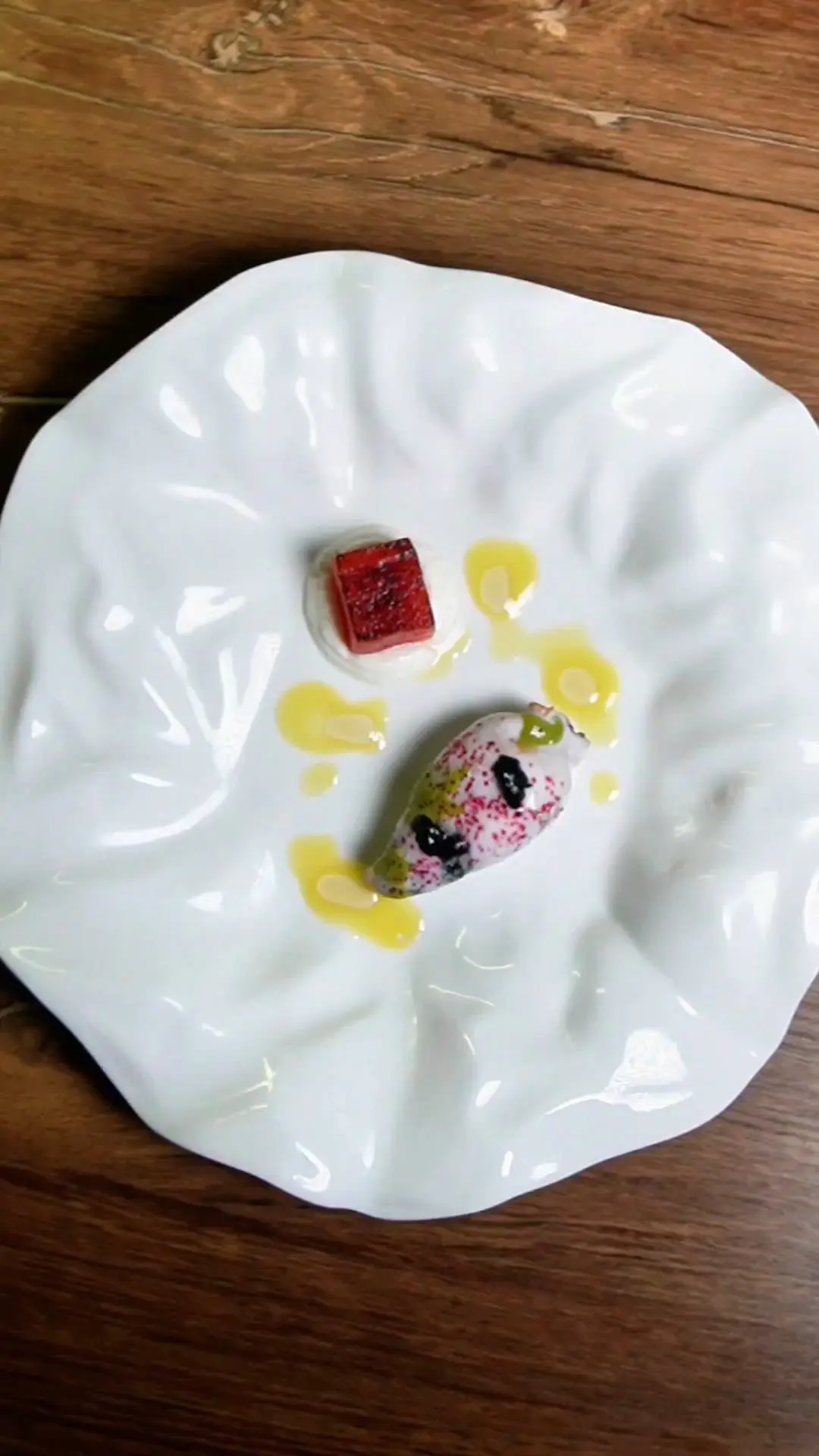 creation thumb for Stuffed Squid with Fermented Roe & Black Koji Watermelon