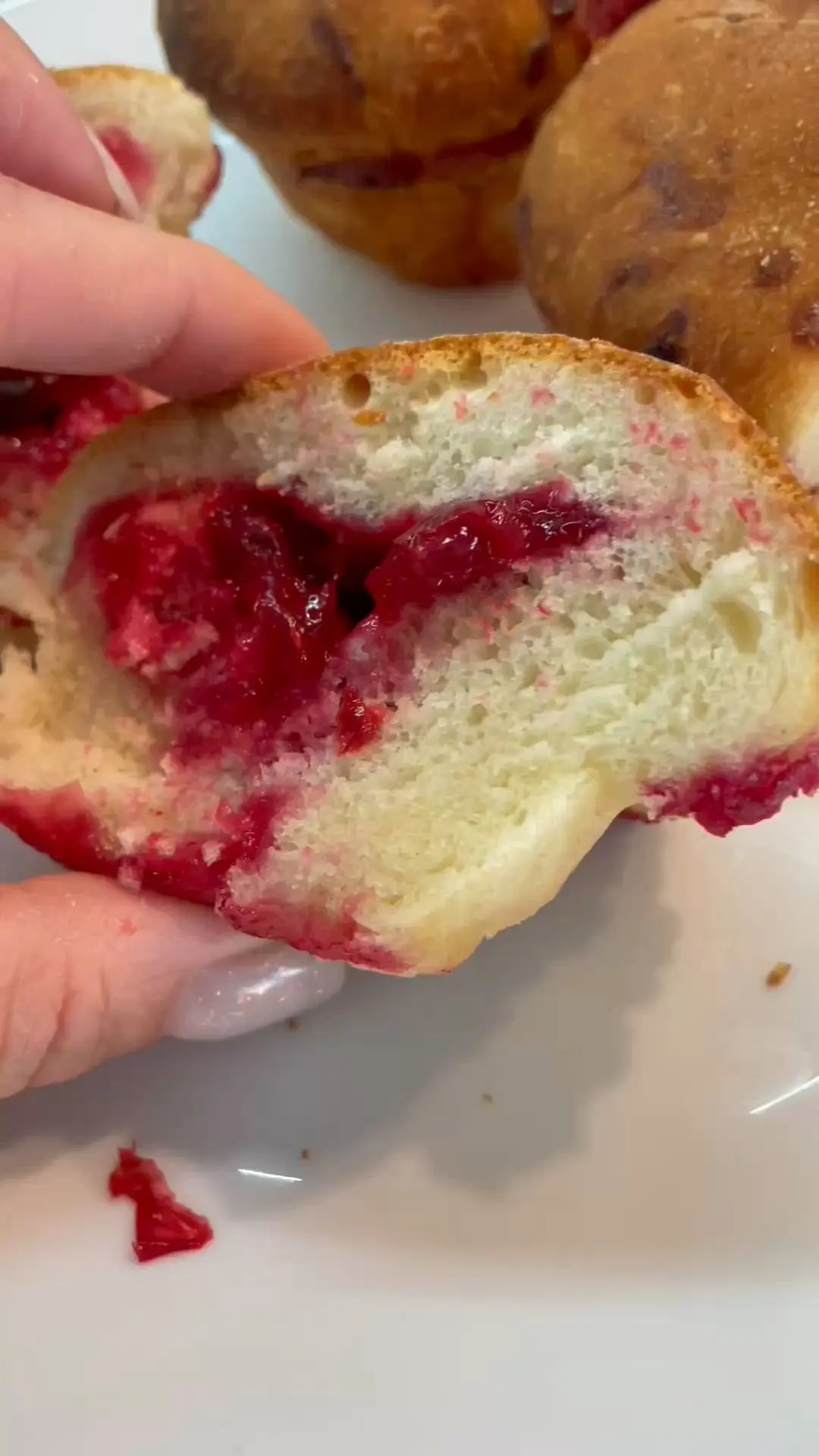 creation thumb for 🍒 Brioche with Cherry Heart 🍒 Soft, golden dough wrapped a
