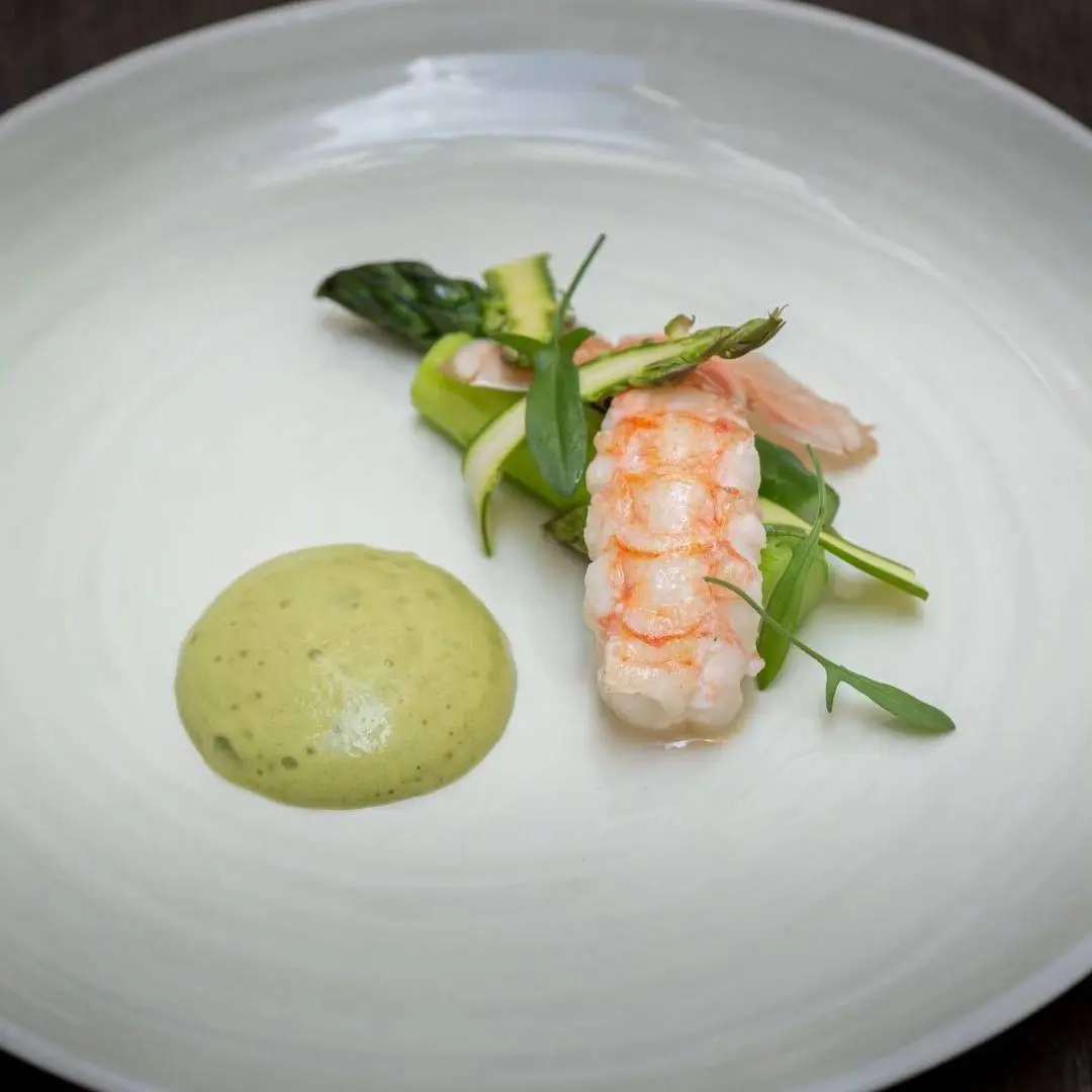 creation thumb for Langoustine - Green Asparagus - Tarragon Emulsion