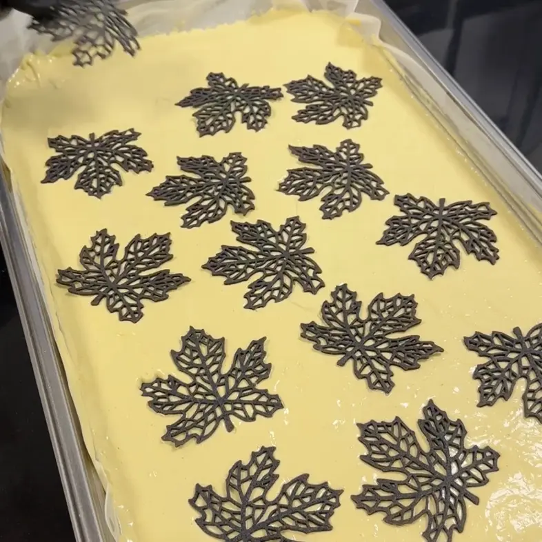 creation thumb for Pistachio Roll Sponge with Baked Leaf Tuile