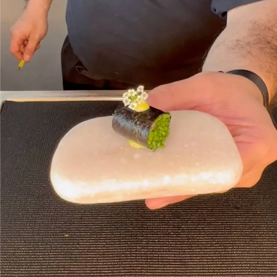creation thumb for Nori tube with tuna tartar and chives  