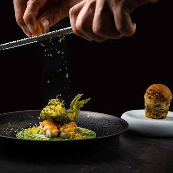 creation thumb for Langoustines|Oyster⁣|Algae|Buttermilk|Marigold|Caviar
