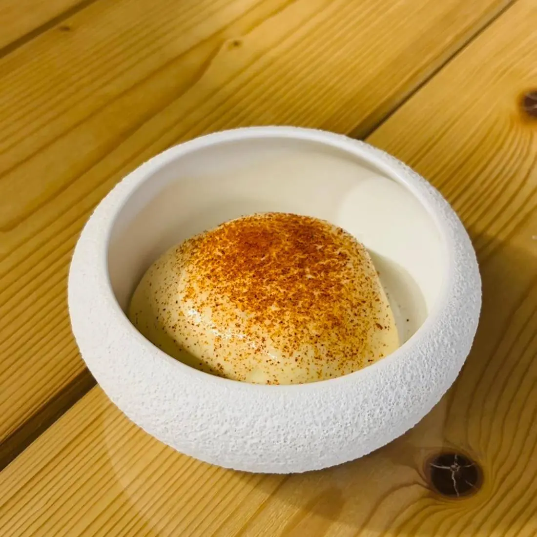 creation thumb for Mousse de fromage mozzarella, crevettes roses et chou-fleur