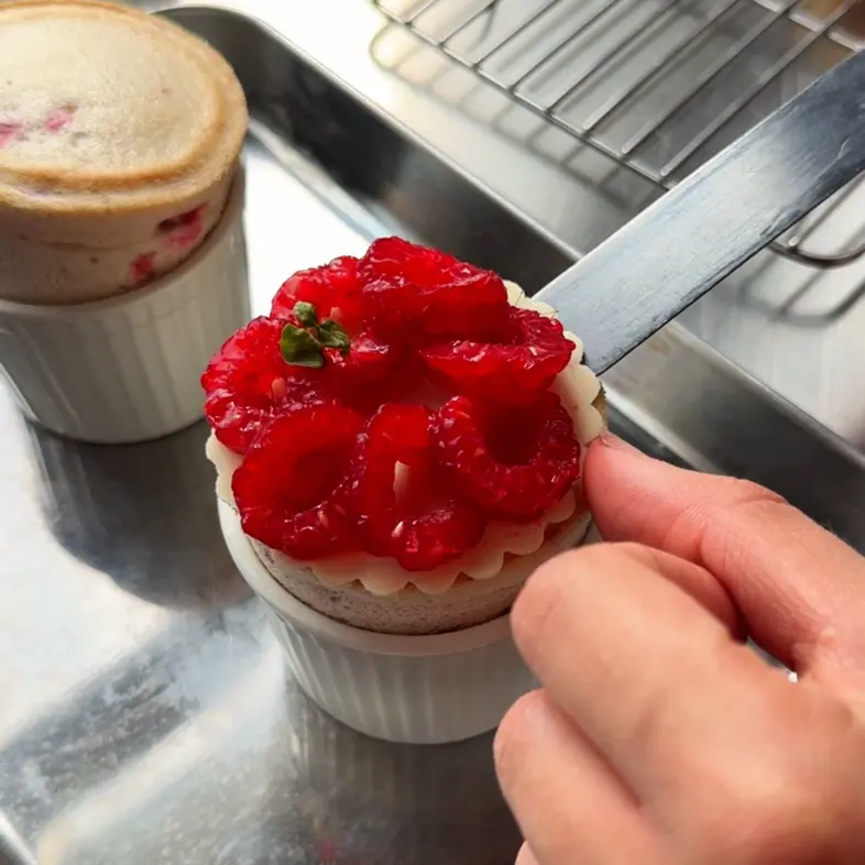 creation thumb for Peach Melba Soufflé 