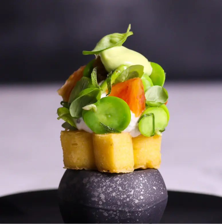 creation thumb for Chickpeas and broadbeans amuse