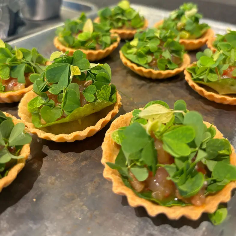 creation thumb for Fish Tartare and Oxsalis Tartelette