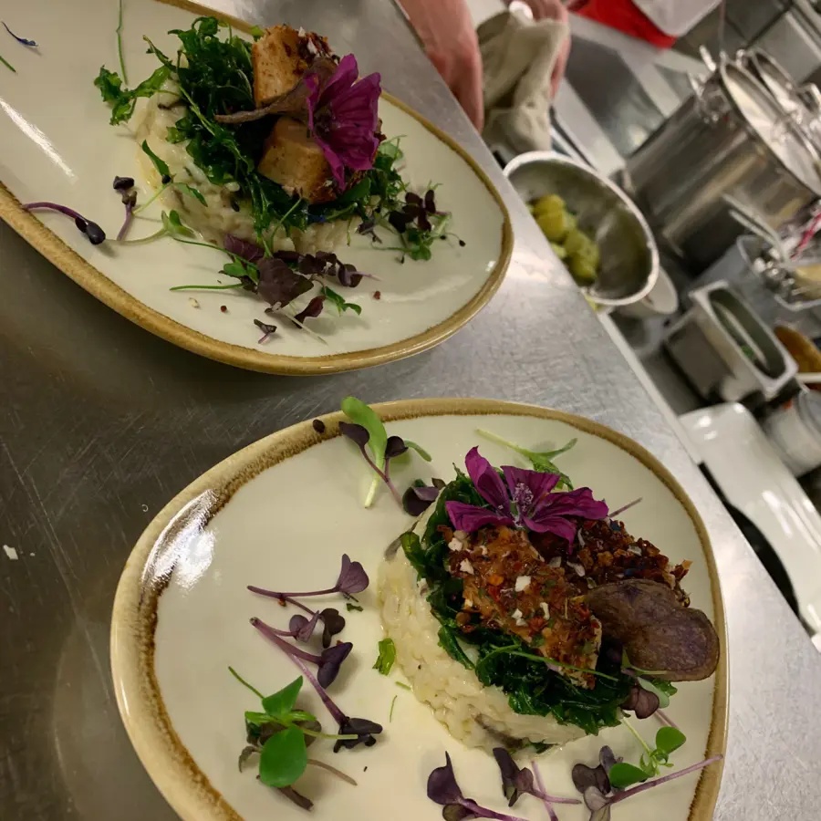 creation thumb for Chicken fillet in a flower meadow look