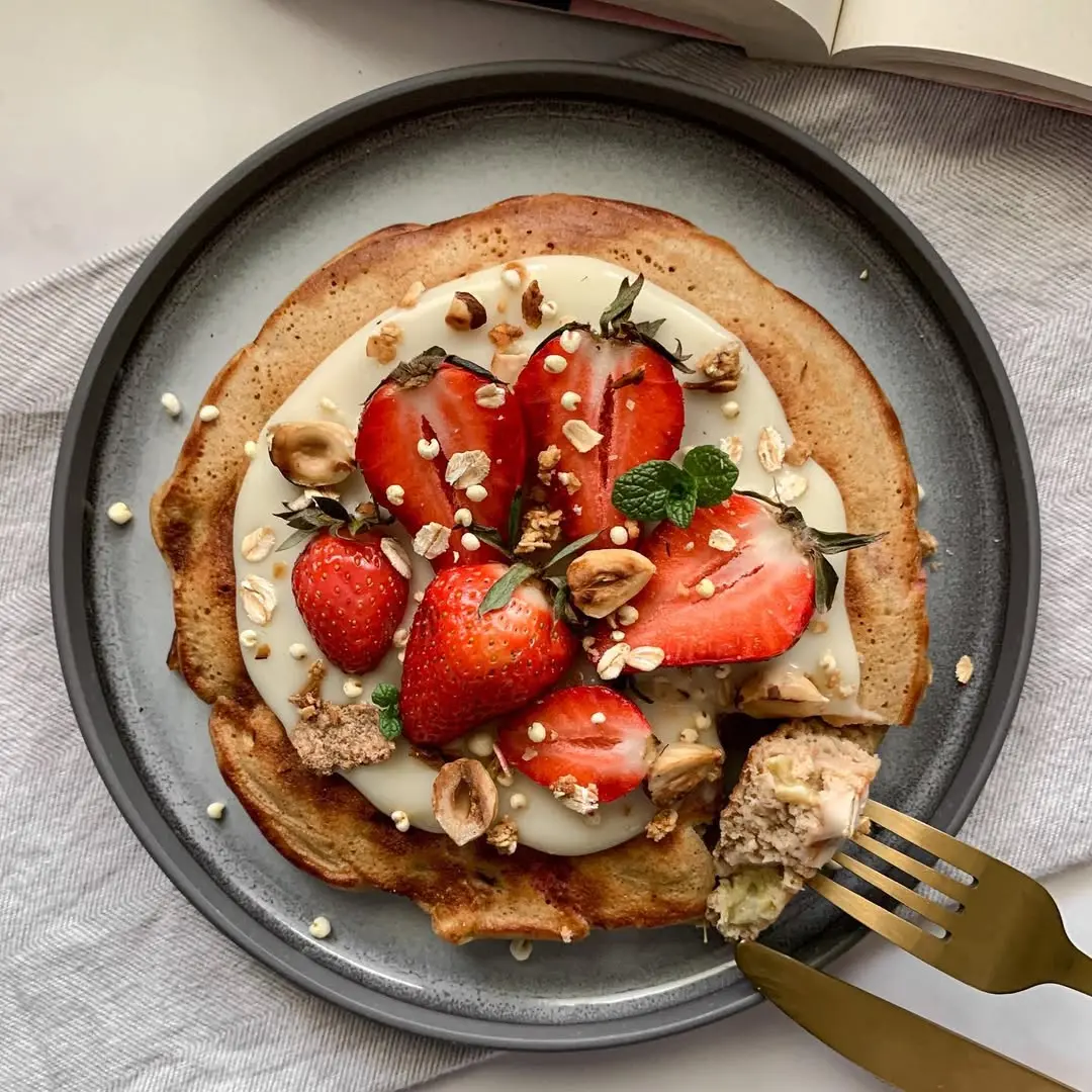 creation thumb for Rhubarb Yeast Pancake