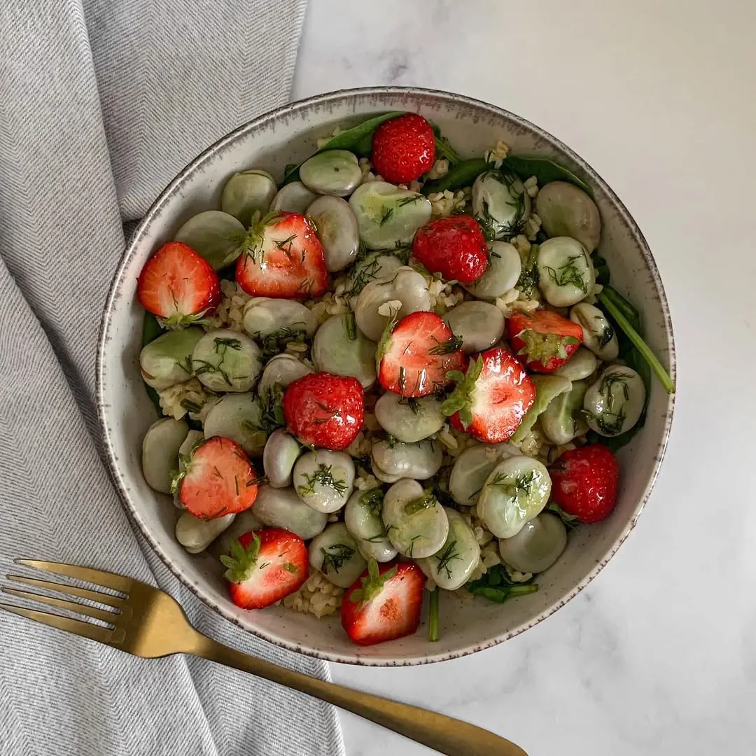 creation thumb for Summer Bulgur Salad with Honey Dill Vinaigrette