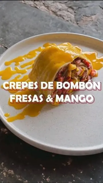 creation thumb for Crepes de Bombón, Fresas & Mango