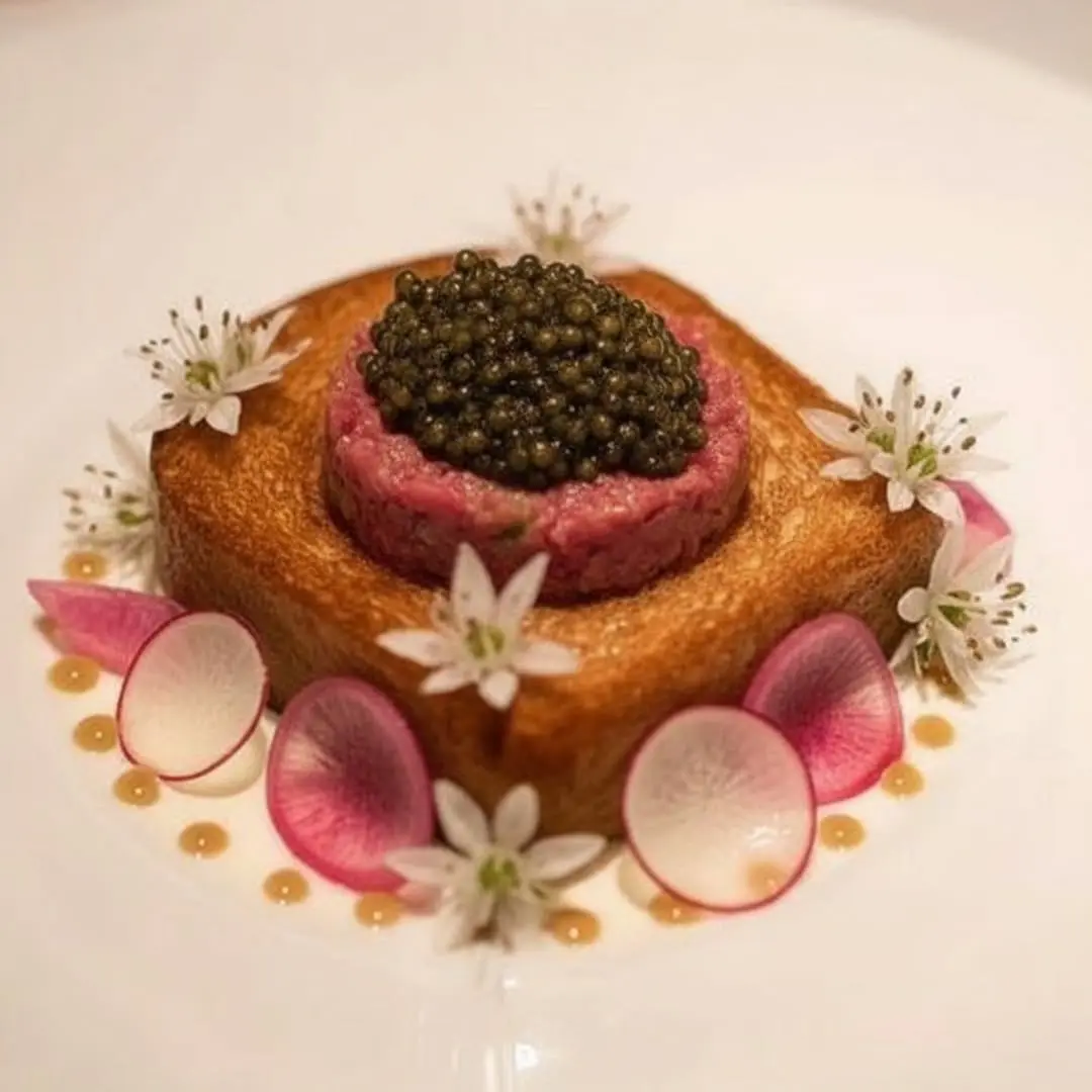 creation thumb for Caviar Crown on Toast: Wagyu Tartare Elegance