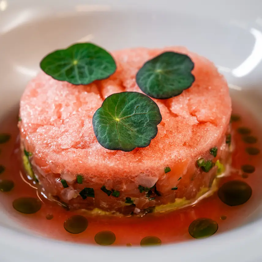 creation thumb for Plum Fermented Sauce with Grapefruit Granita