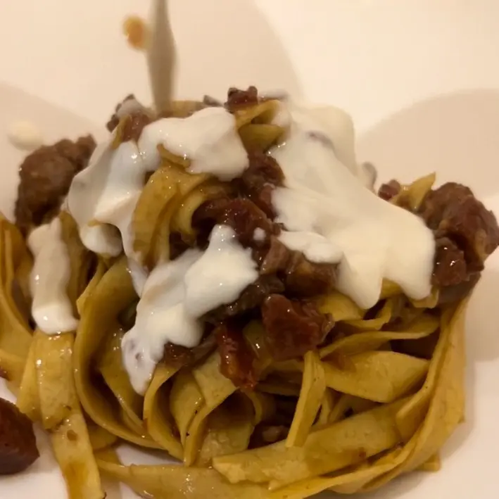 creation thumb for Pork Ragù with Tagliatelle and Pecorino Fondue