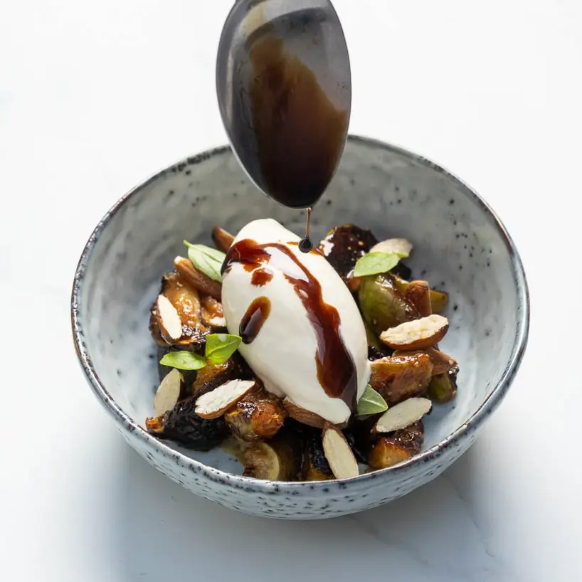 creation thumb for Gorgonzola Ice Cream with Caramelized Figs and Almonds