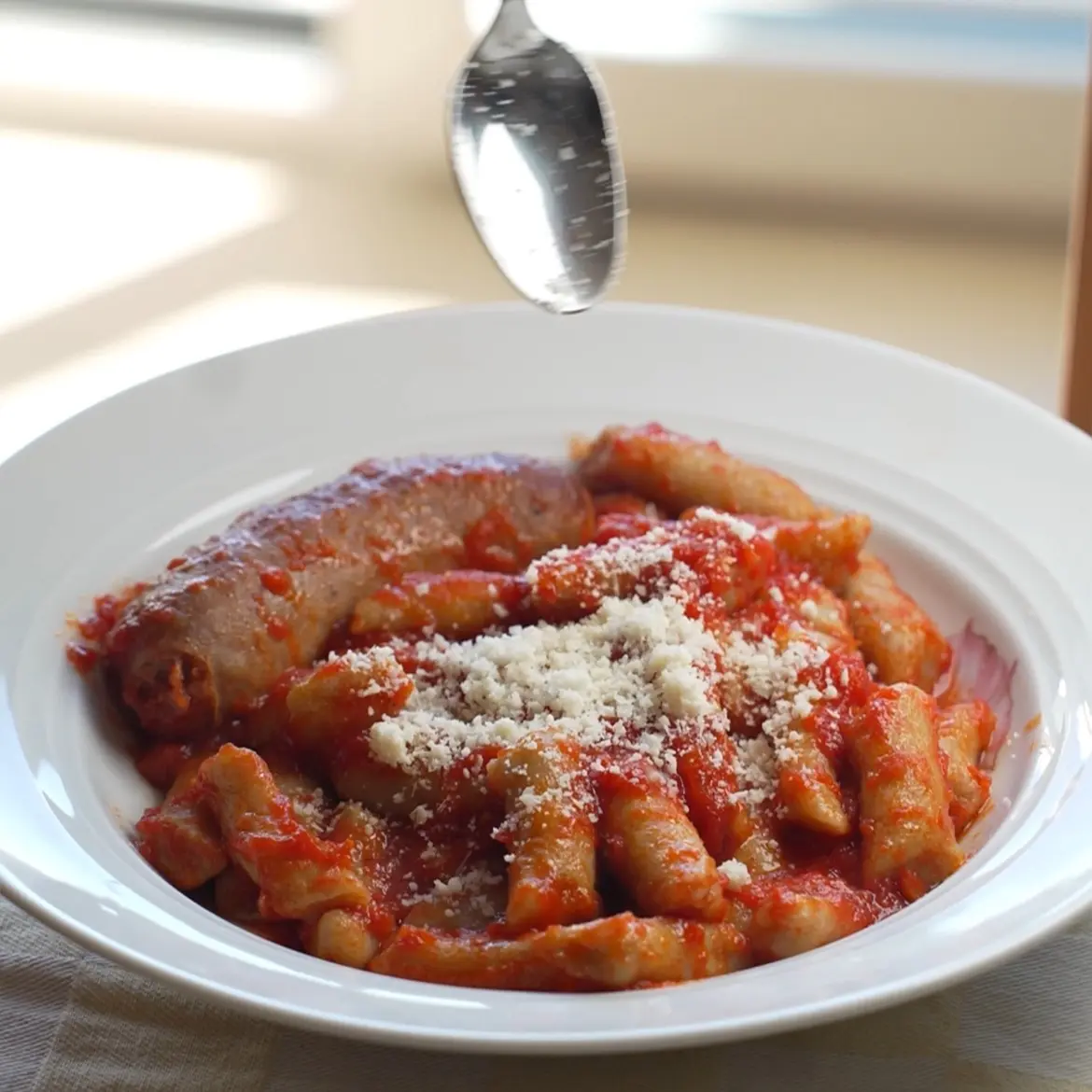 creation thumb for Chestnut flour gnocchi with meaty tomato Sauce