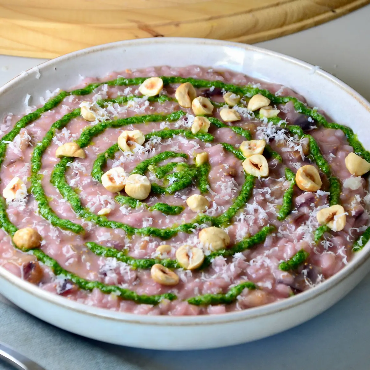 creation thumb for Figs risotto, rocket salad and hazelnuts