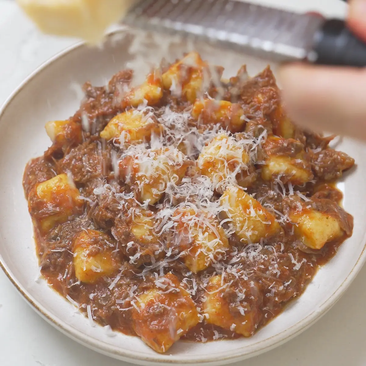creation thumb for Potatoes Gnocchi in pulled Beef Sauce 