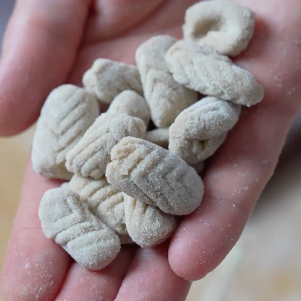 creation thumb for Chestnut Flour Gnocchi with Mushroom Sauce