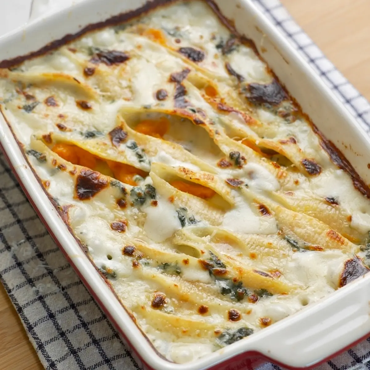 creation thumb for Stuffed Conchiglioni with Pumpkin, Gorgonzola & Cavolo Nero