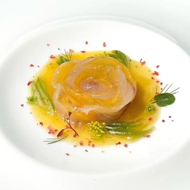 creation thumb for Yellowtail Kingfish & Loquat Appetizer